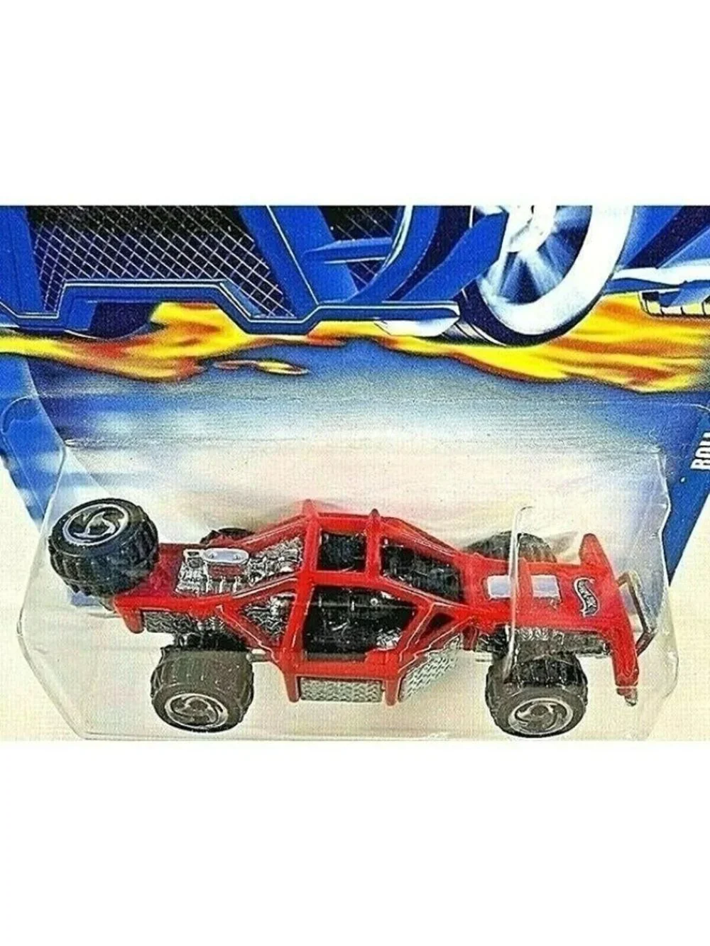 Vintage Die Cast Hot Wheels 2001 ROLL CAGE Red Collector 127 Metal Car New